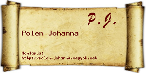 Polen Johanna névjegykártya